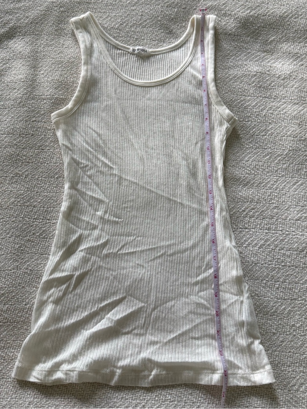 GENERRA Ribbed Tank Top — Cream